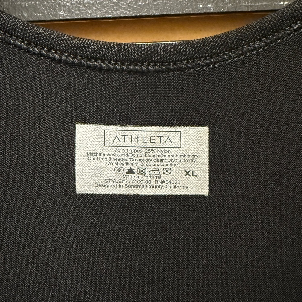 Athleta Black Sleeveless Midi Dress Size XL - Picture 2 of 4